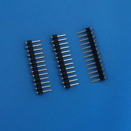চীন Pitich 2.54mm SMT Pin Header Connector , Black Color Single Row Electrical Pins Connectors পরিবেশক